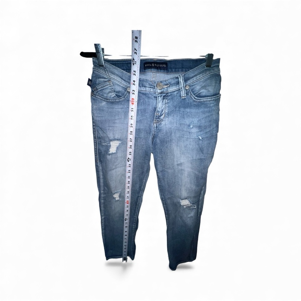 Rock & Republic Light Blue Distressed Ankle Jeans - Picture 7 of 8